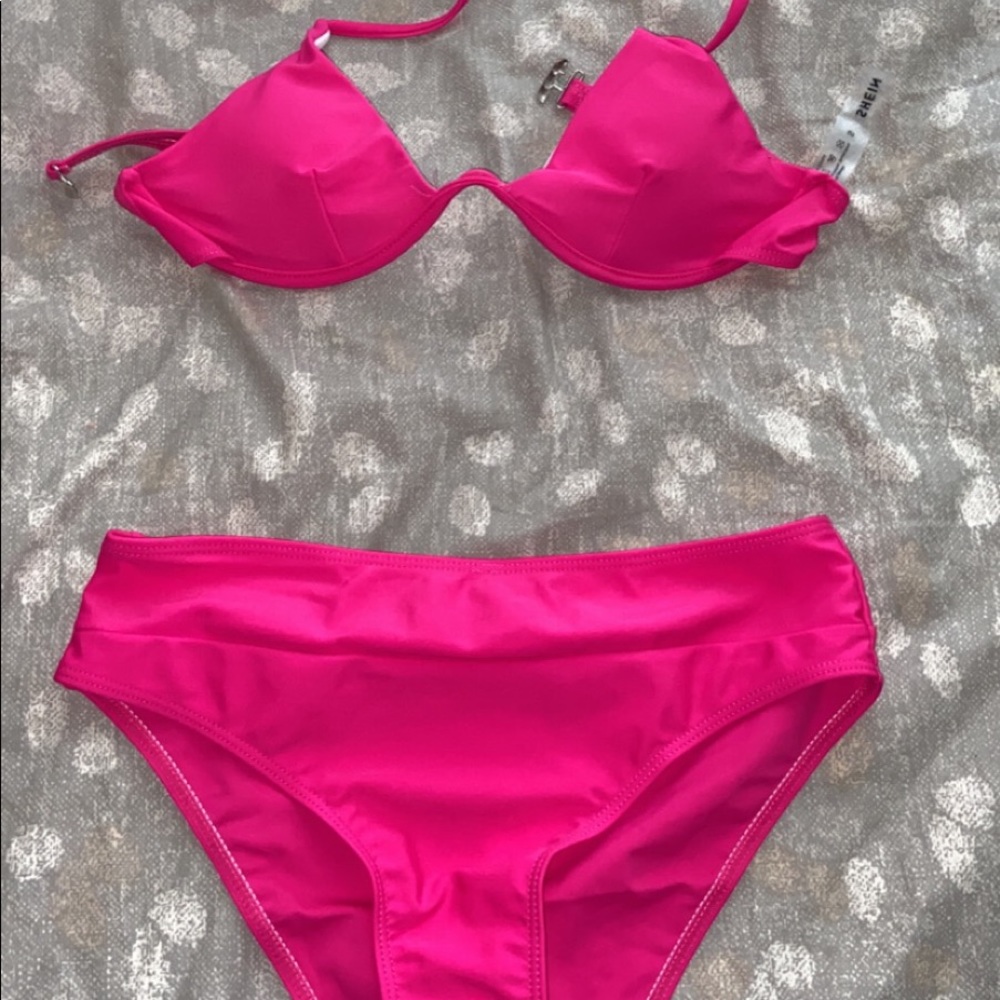 Hot pink swimsuit size small